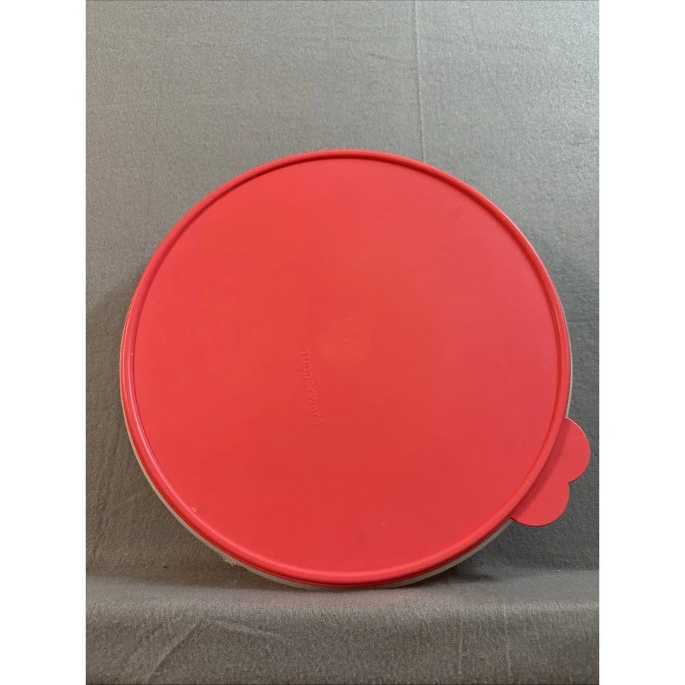 Tupperware Bowl With Pink Lid Slim Flat Style